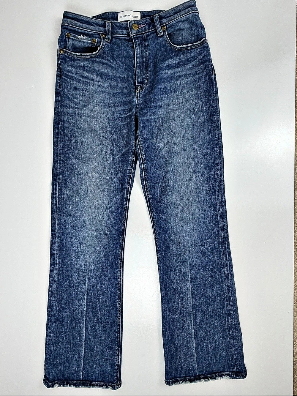 TU ES MON TRESOR Amethyst Jeans 26 Mid Rise Slim Flare Japanese Designer Denim